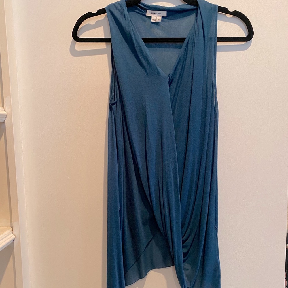 Blue Semi-Sheer Blouse